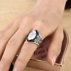 Vintage Silver Moonstone Party Ring