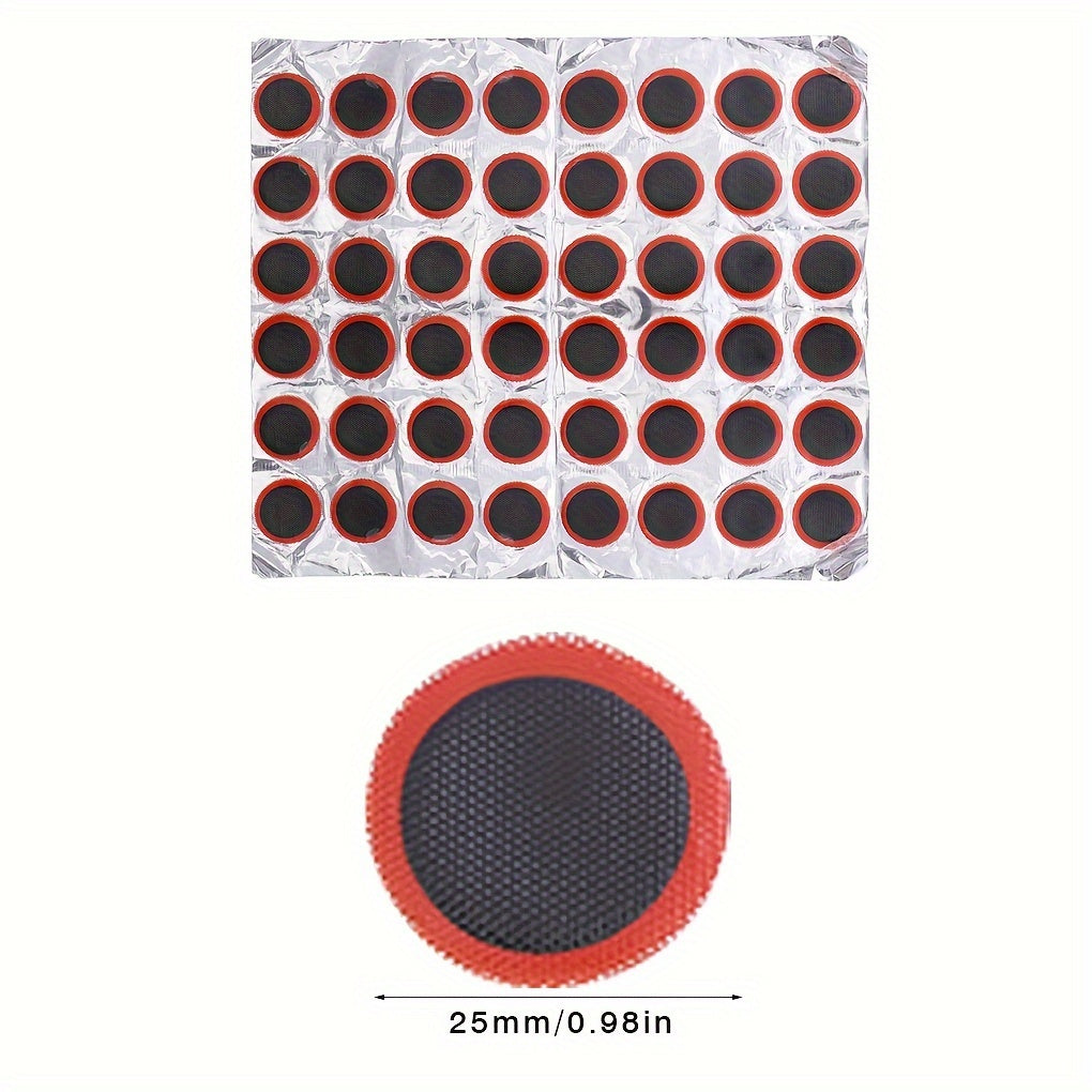 48pcs Circular Bike Tire Repair Films Inner Tube Cold Repair Cycling Access