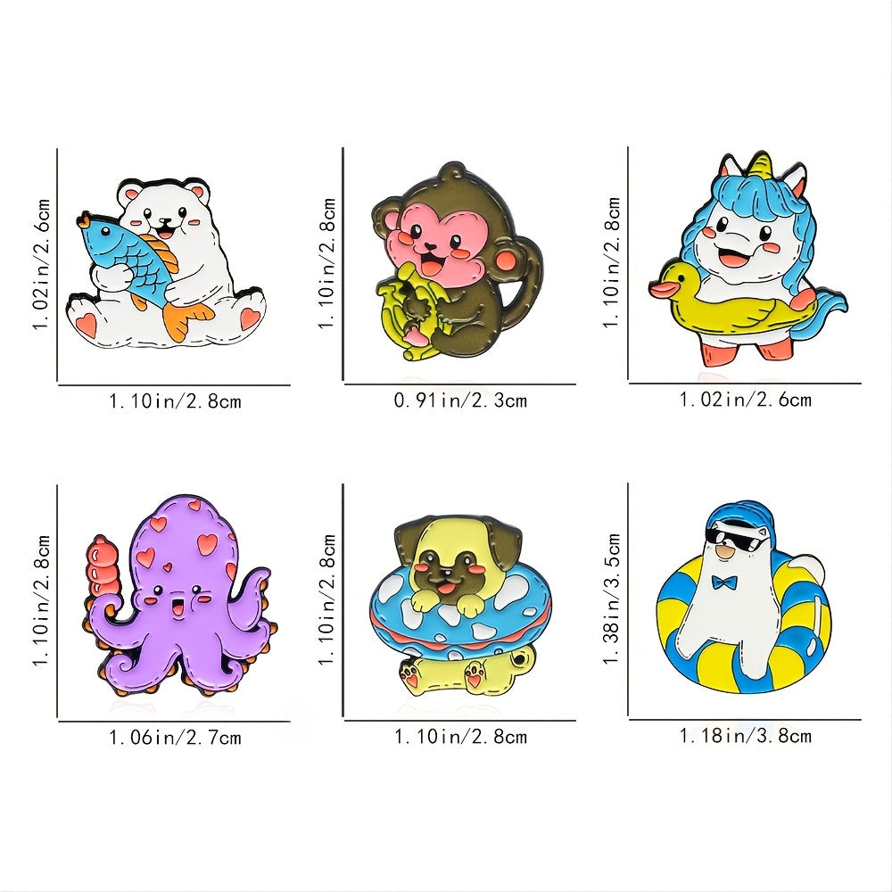 Cartoon Animal Brooches for Kids