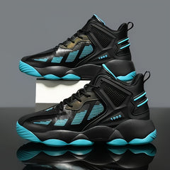 Men's Block Basketball Shoes Comfy Breathable Non Slip Shock Absorption