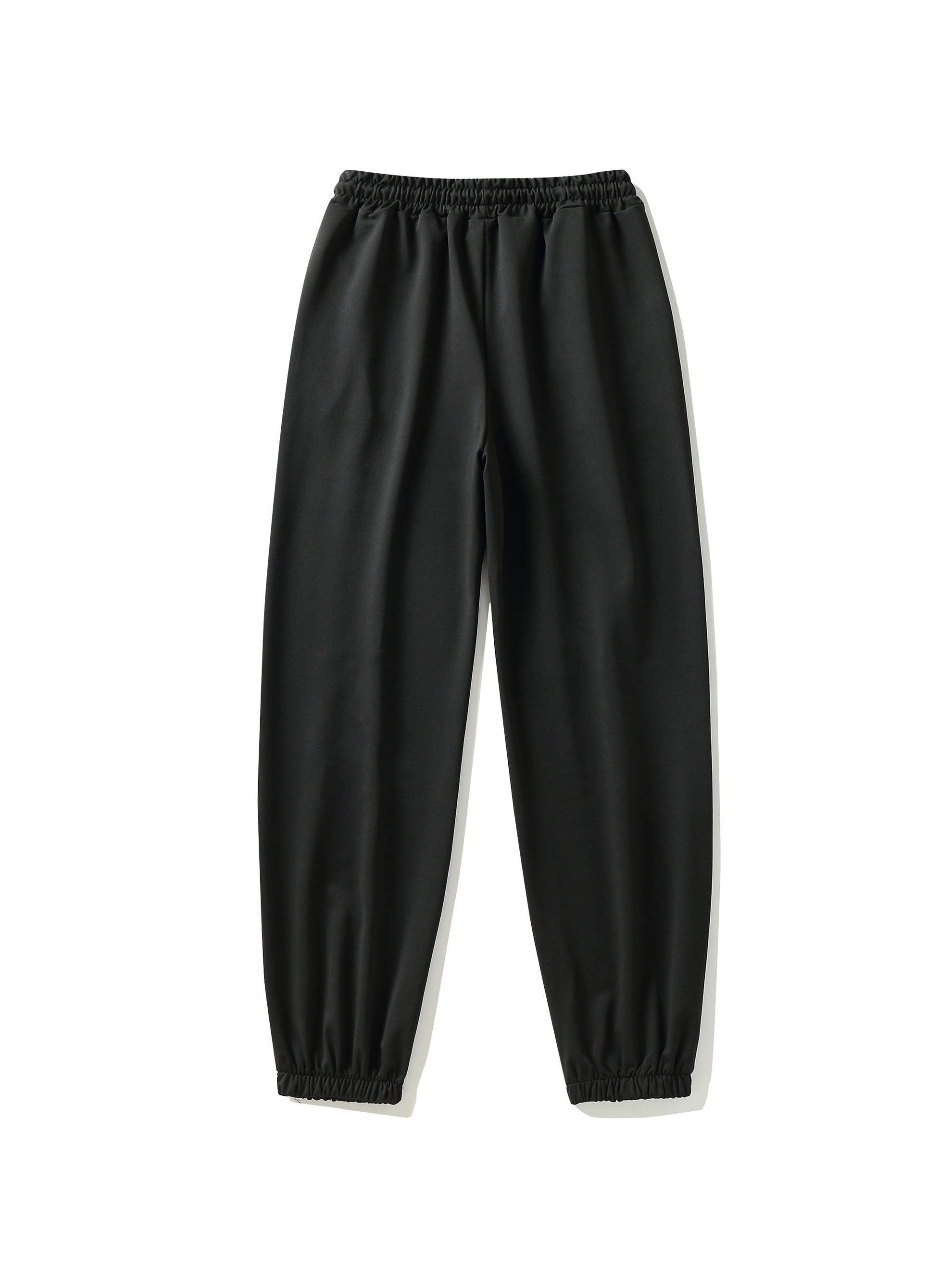 Heart Print Casual Sports Pants Solid Drawstring Couple Jogging Pants