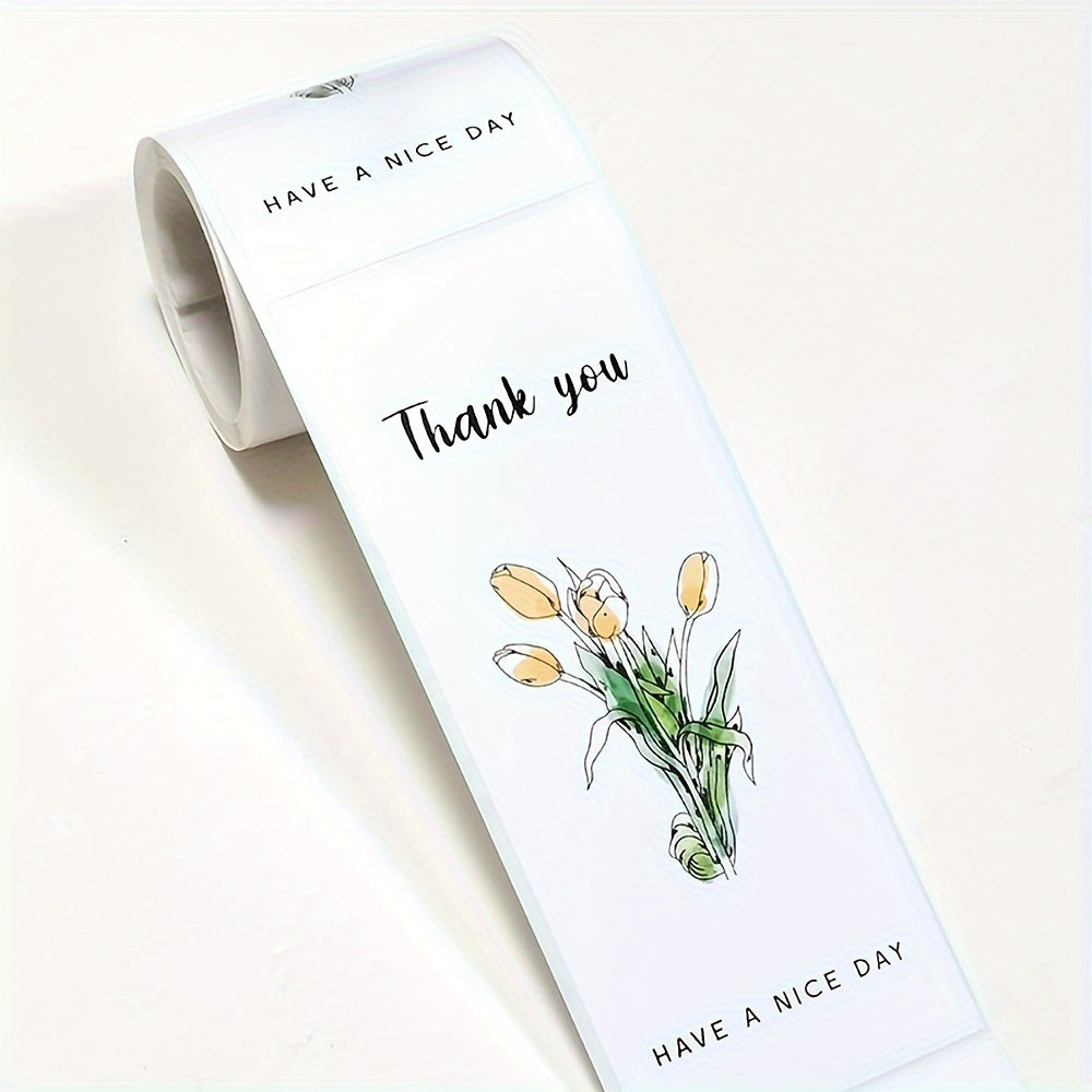 50pcs Thank You Stickers for Gift Boxes Decorative Labels