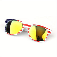 American Flag Print Sunglasses UV Protection for Men & Women
