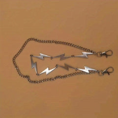 Fashionable Double Layer Pants Chain High-end Alloy Lightning Chain