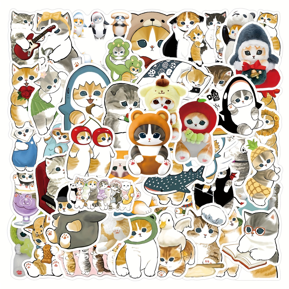 55pcs Mofusand Sticker for Stationery Cup Laptop Suitcases Refrigerator