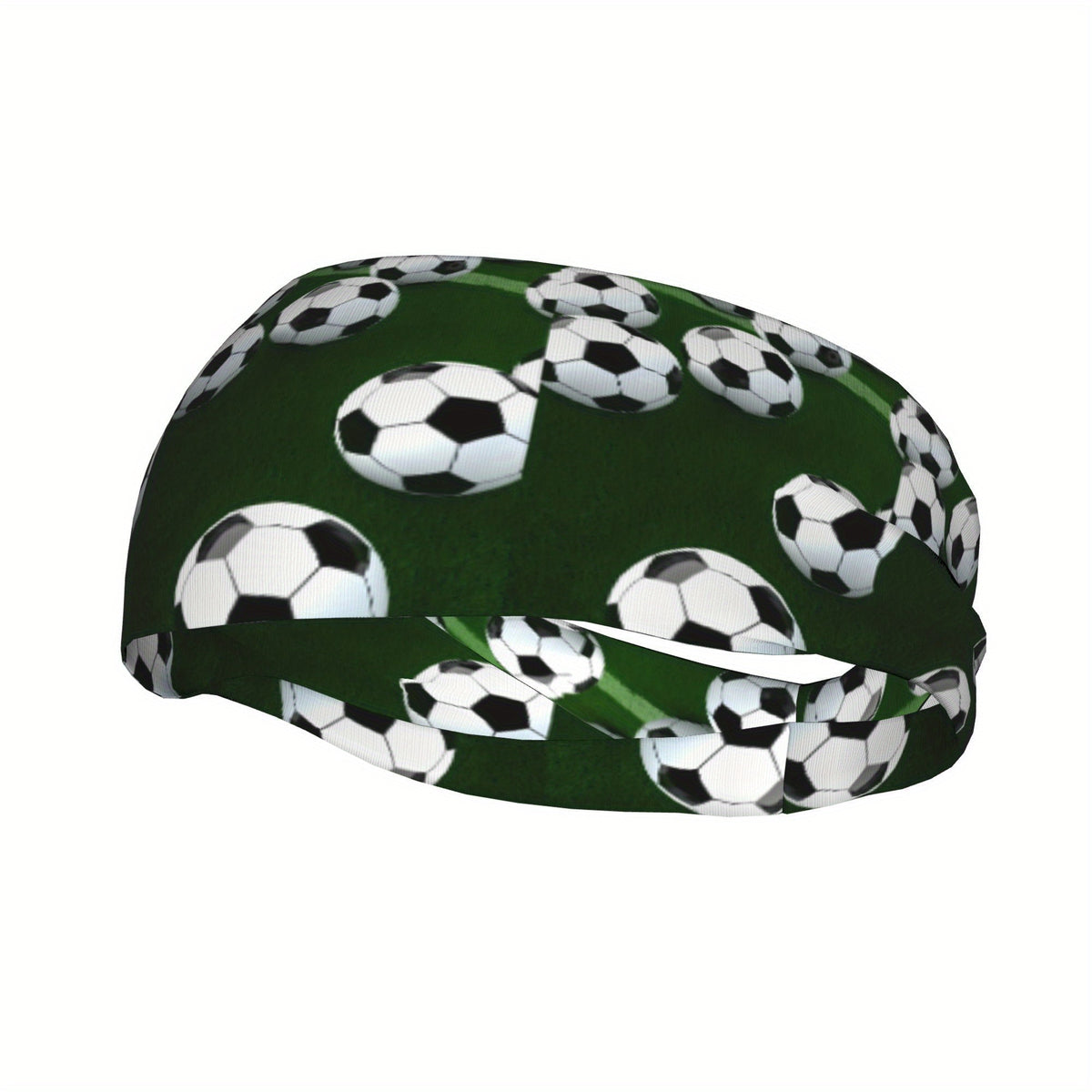 Soccer Ball Pattern Headband Unisex Sweat Wicking Stretchy Polyester