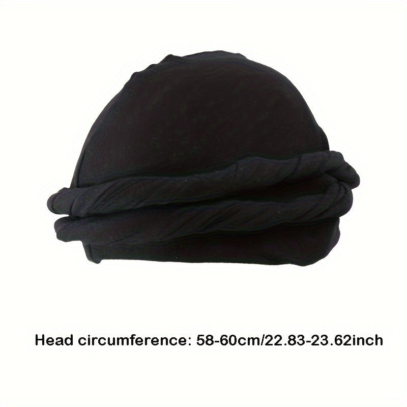 Vintage Twist Head Wrap Durag Ethnic Style Turban Men