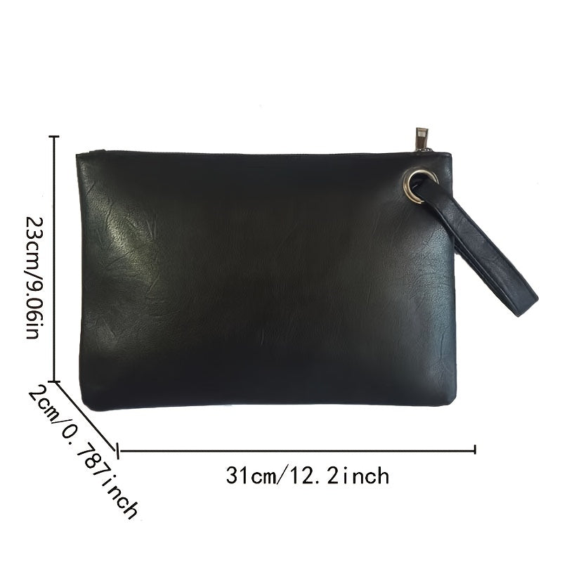 Oversized Clutch Bag Women's PU Leather Briefcase Handbag