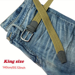 Elastic Braided Belt Pin Buckle Casual Jeans Pants Belt