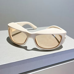 Y2K Wrap Around Sunglasses Thick Frame Sun Shades Unisex Sunscreen Glasses