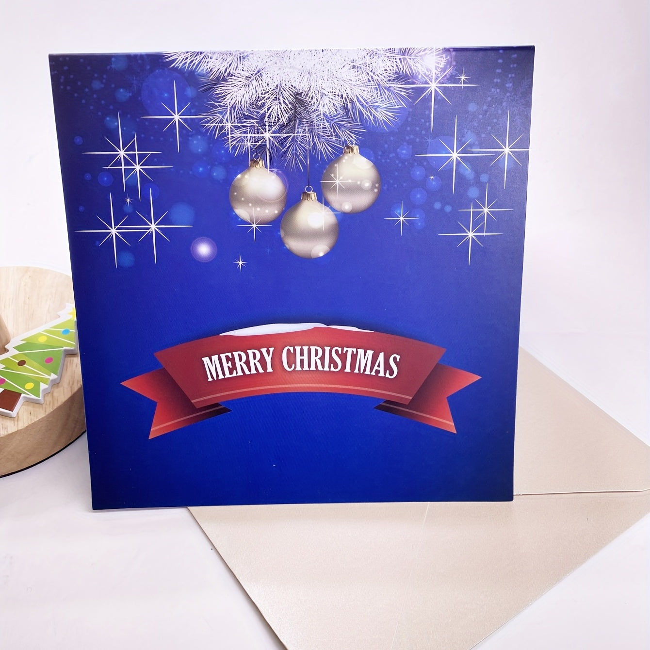 3D Stereo Cartoon Christmas Cards With Envelopes