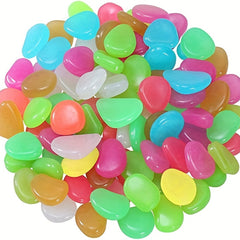 50PCS Luminous Resin Stones for Garden and Fish Tank