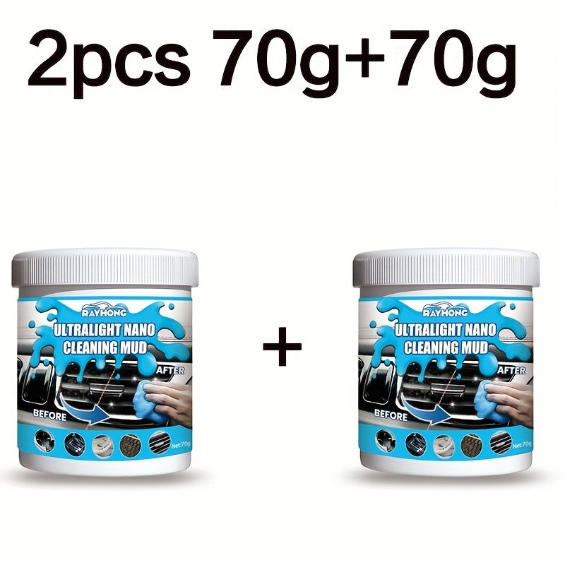 2 Bottles Car Cleaning Soft Adhesive for Air Vent and Keyboard
