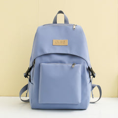 Casual Large Capacity Backpack with Bear Pendant Preppy Travel Bag