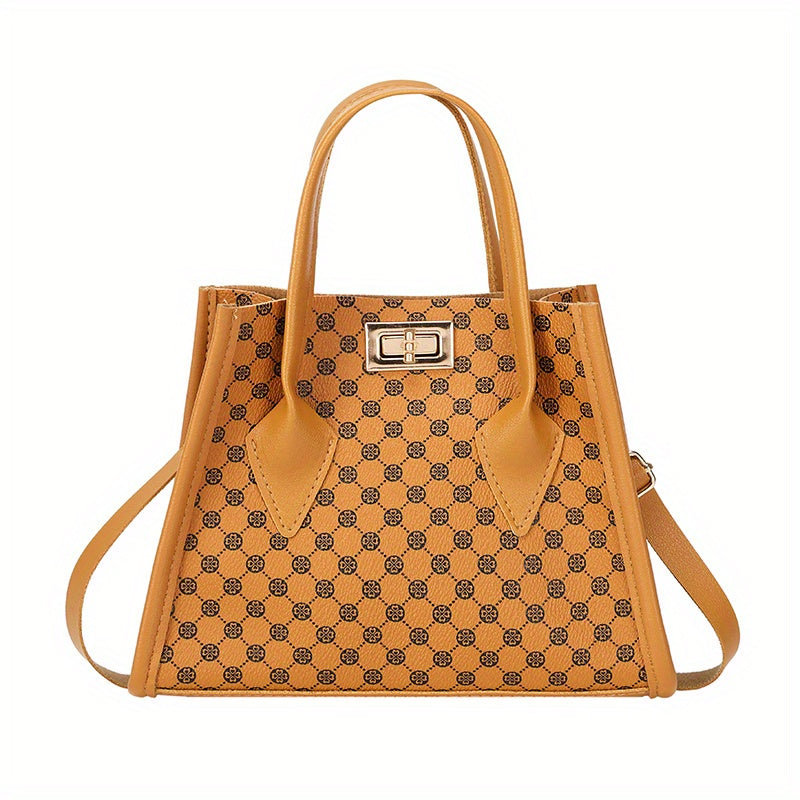 Classic Style Women's Handbag Turn Lock Crossbody Bag
