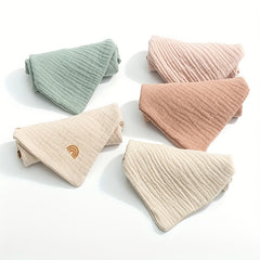 5pcs Soft Cotton Gauze Baby Towels for Newborns & Infants' Bath