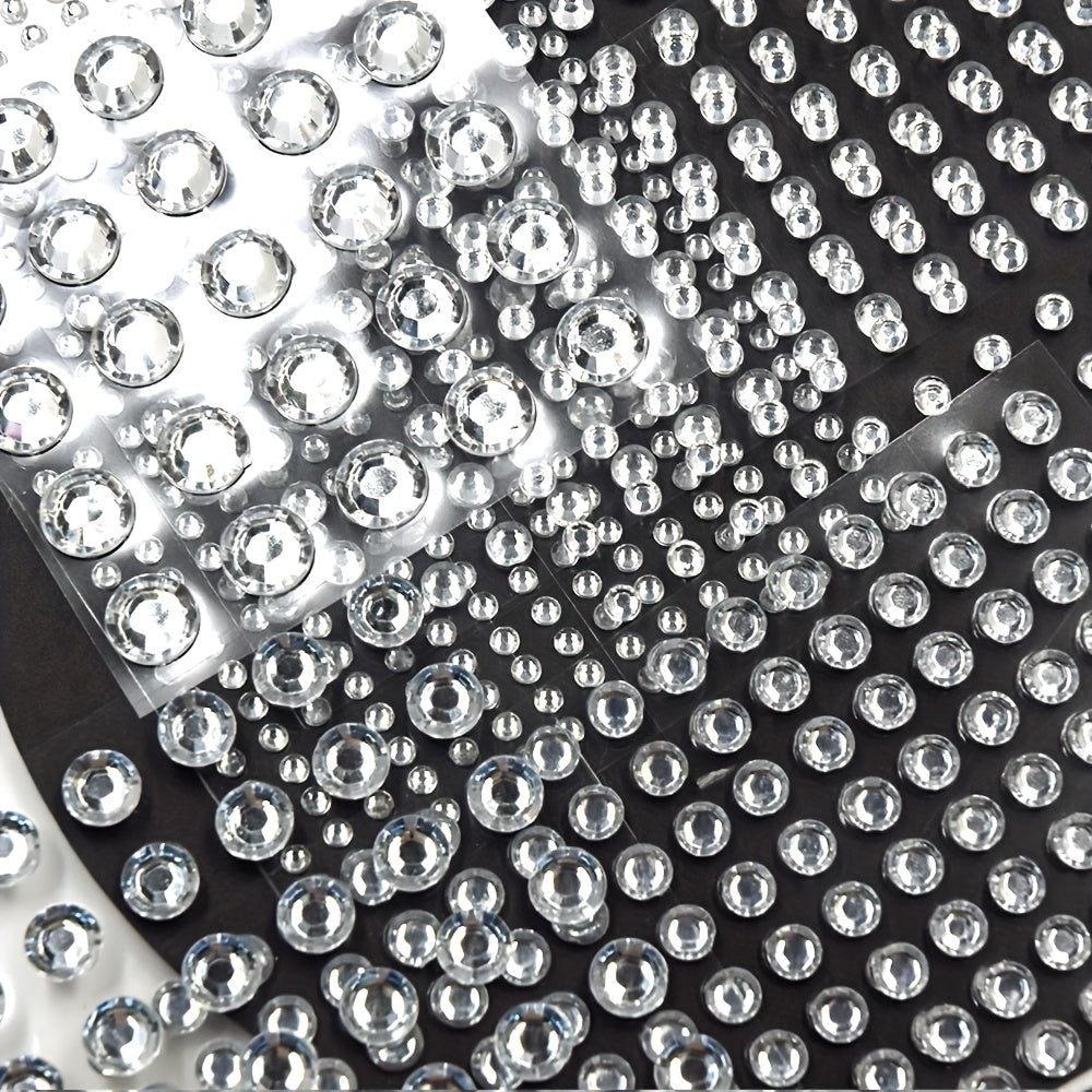 Transparent Gemstone Stickers For Face - Self Adhesive Rhinestones