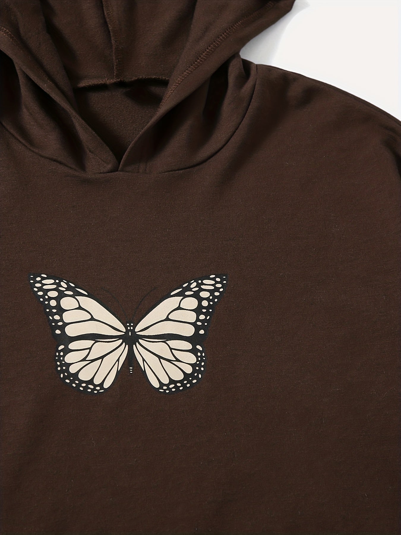 Mother Daughter Butterfly Graphic Hoodie & Skirt Set
