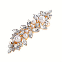 Rhinestone Pearl Hair Clip French Barrette Hair Accessory