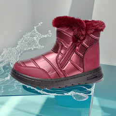 Women's Waterproof Winter Snow Boots Faux Fur Lined Warm Mid Tube Boot