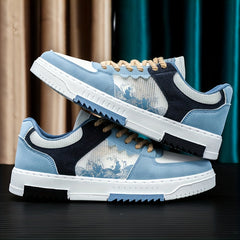 Casual Men's Lace Up Sneakers for Daily Wear
