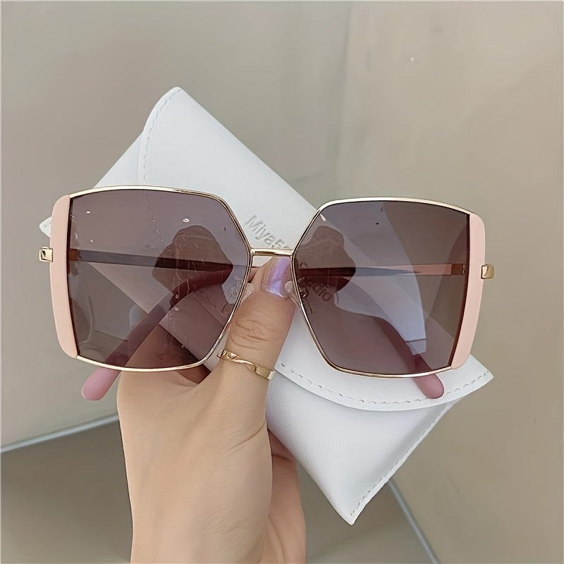 Oversized Cat Eye Sunglasses Gradient Lens Geometric Frame Shield UV400