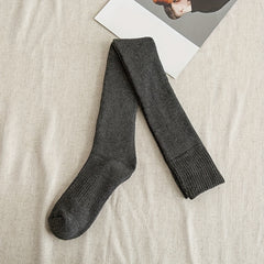 Solid Thigh High Socks Over The Knee Stockings Women's Hosiery