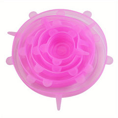 6pcs Reusable Silicone Stretch Lids - Microwave & Dishwasher Safe