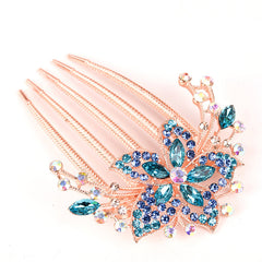 Rhinestone Flower Hair Clip Comb Wedding Headpiece Bridal Hair Accessories