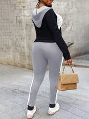  Colorblock Hoodie & Joggers Set