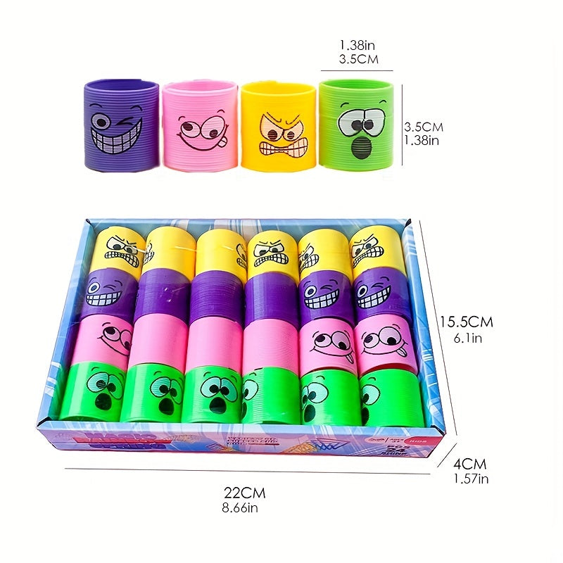 24pcs Rainbow Ring Finger Pull Toys Birthday Party Gift Set