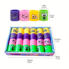 24pcs Rainbow Ring Finger Pull Toys Birthday Party Gift Set
