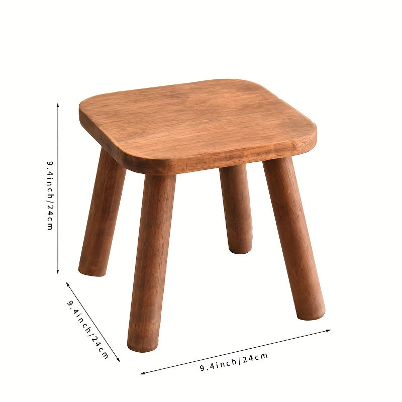 Solid Wood Shoe Changing Stool for Living Room Entrance Bathroom Bedroom