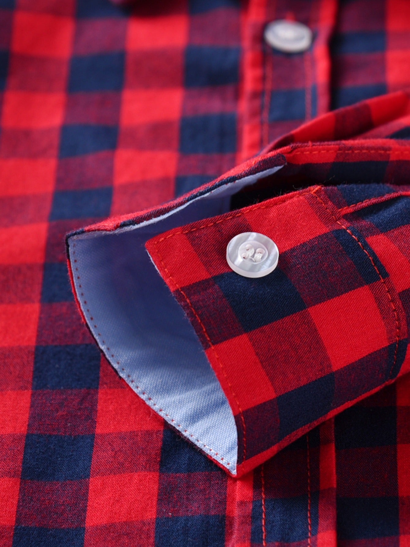 Toddler Boys Plaid Print Long Sleeve Shirt Kids Clothes