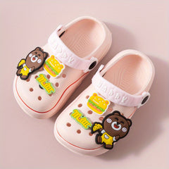 Kids Cartoon Clog Slippers with Charms Lightweight Non Slip & Breathable