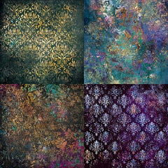 24pcs Golden Style Scrapbook Paper Pads Greeting Cards - DIY Origami Packaging