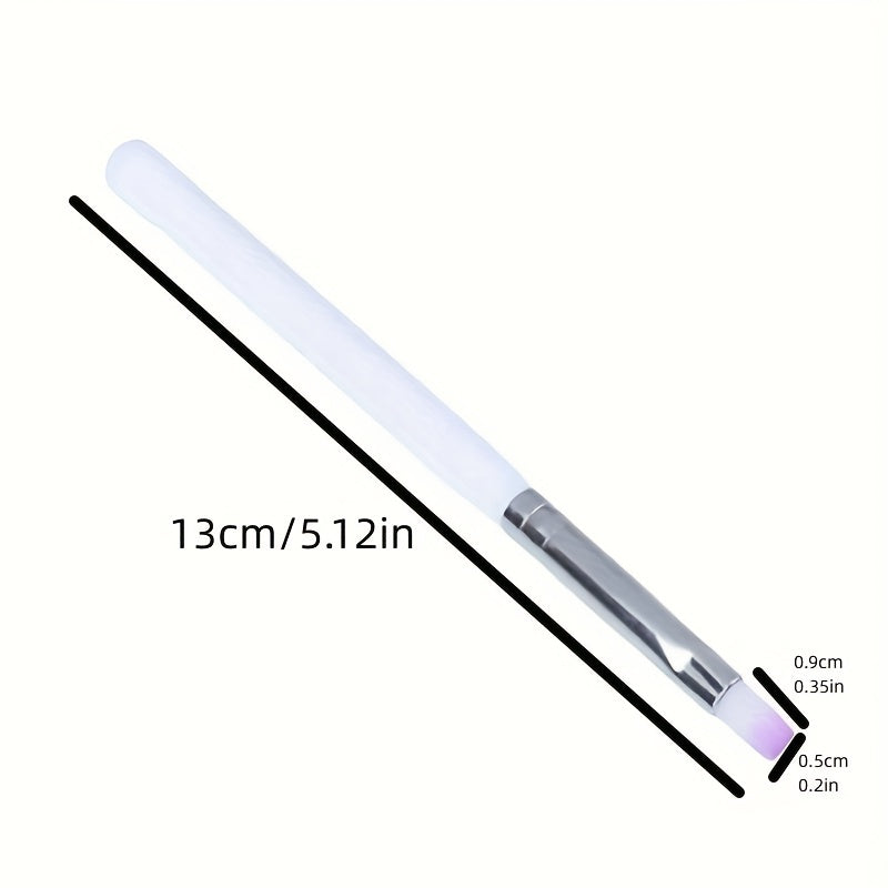 Gel Polish Nail Art Brush Flat Head Drawing Pen Manicure DIY Salon