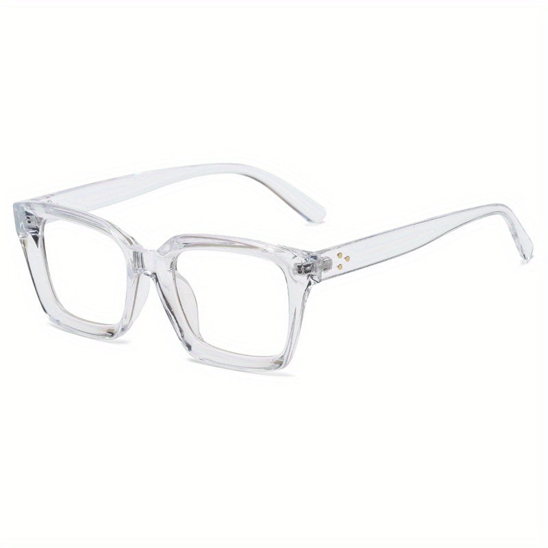 Square Frame Anti Light Clear Lens Glasses Minimalist Eyewear