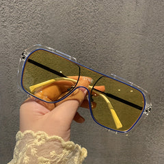 Y2K Aviator Sunglasses Unisex Futuristic Punk Style Outdoor Eyewear UV400