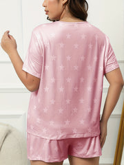  Star Print Tee & Shorts Set for Women
