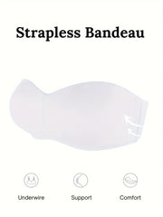 Strapless Bandeau Bra Soft Push-Up Everyday Lingerie