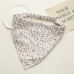 Floral Fabric Bandana Stretchy Triangle Towel Head Scarf Hair Accessory
