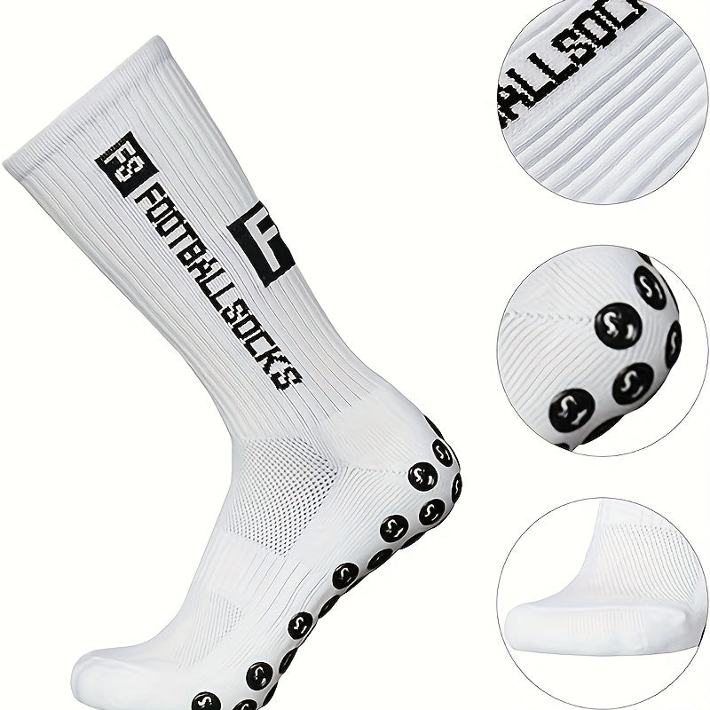 Silicone Dots Non slip Football Socks Sport Crew Socks