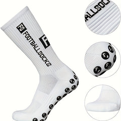 Silicone Dots Non slip Football Socks Sport Crew Socks