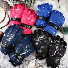 Kids Waterproof Ski Gloves for Cold Weather, Ages 6-10