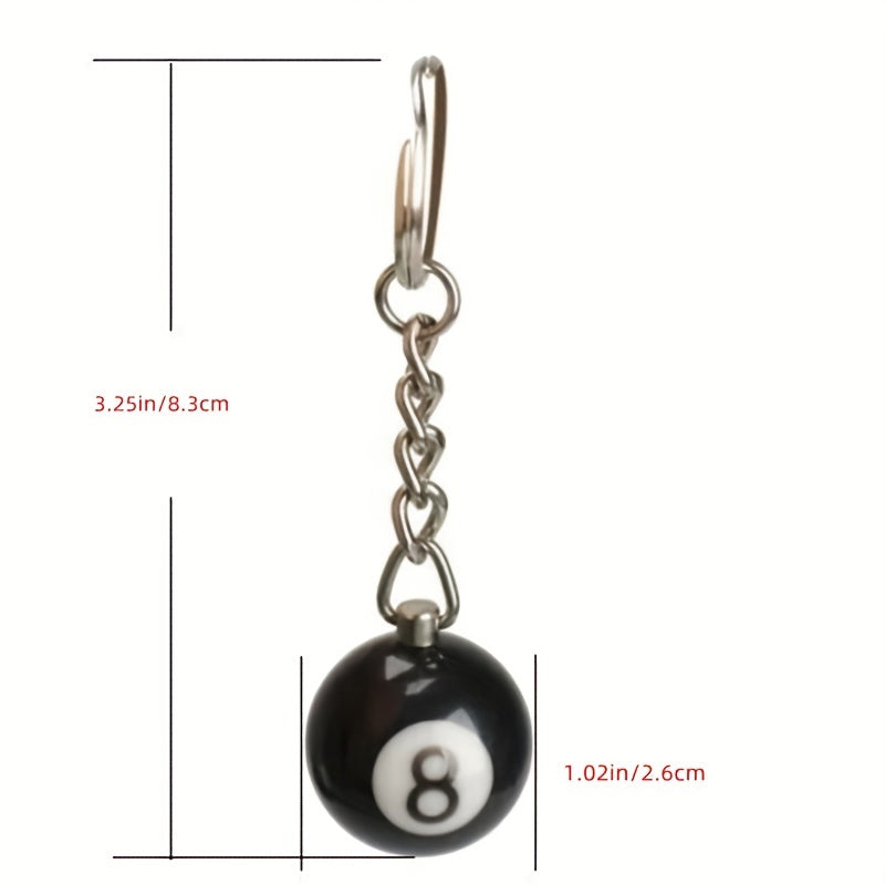 8 Ball Pool Ball Keychain Fun Keyring Men