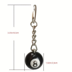 8 Ball Pool Ball Keychain Fun Keyring Men