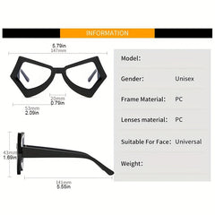Gradient Frame Clear Lens Glasses Y2K Style for Women Men