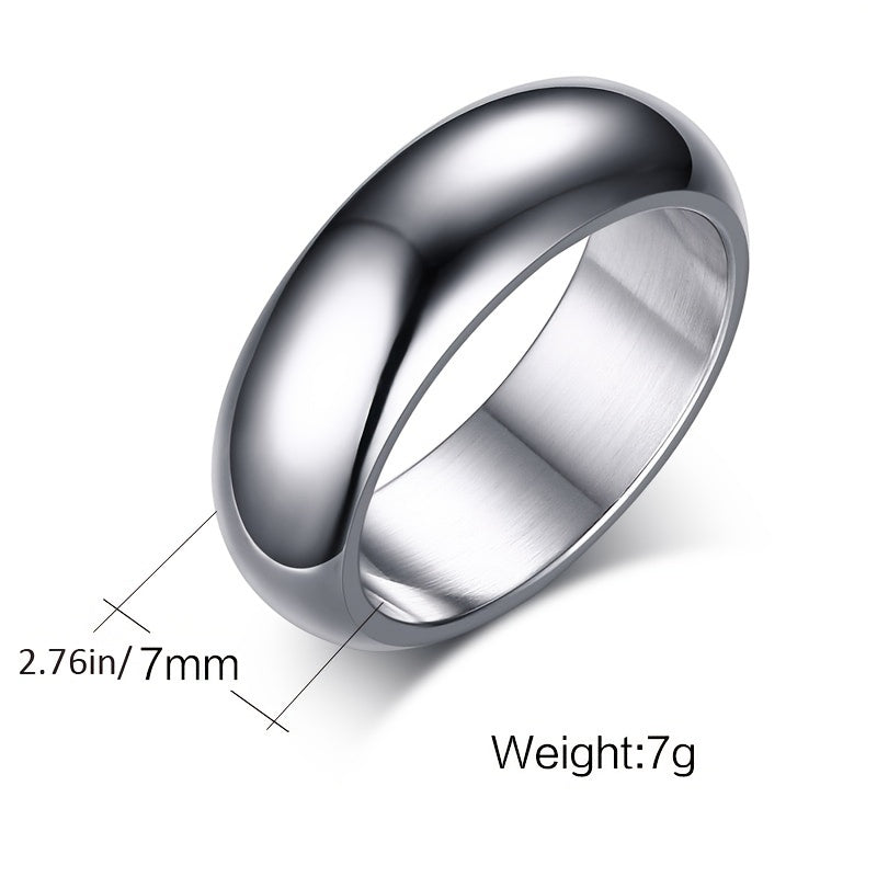 Cool Vacuum Plated Lettering Ring Men's Stainless Steel Ring
