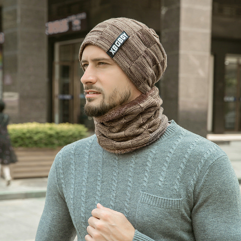 Warm Knitted Hat Scarf Set Winter Outdoor Activities